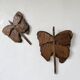 Set of 2 butterfly wall decorations sculptures 1900