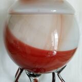 Globe vase with Murano glass lid