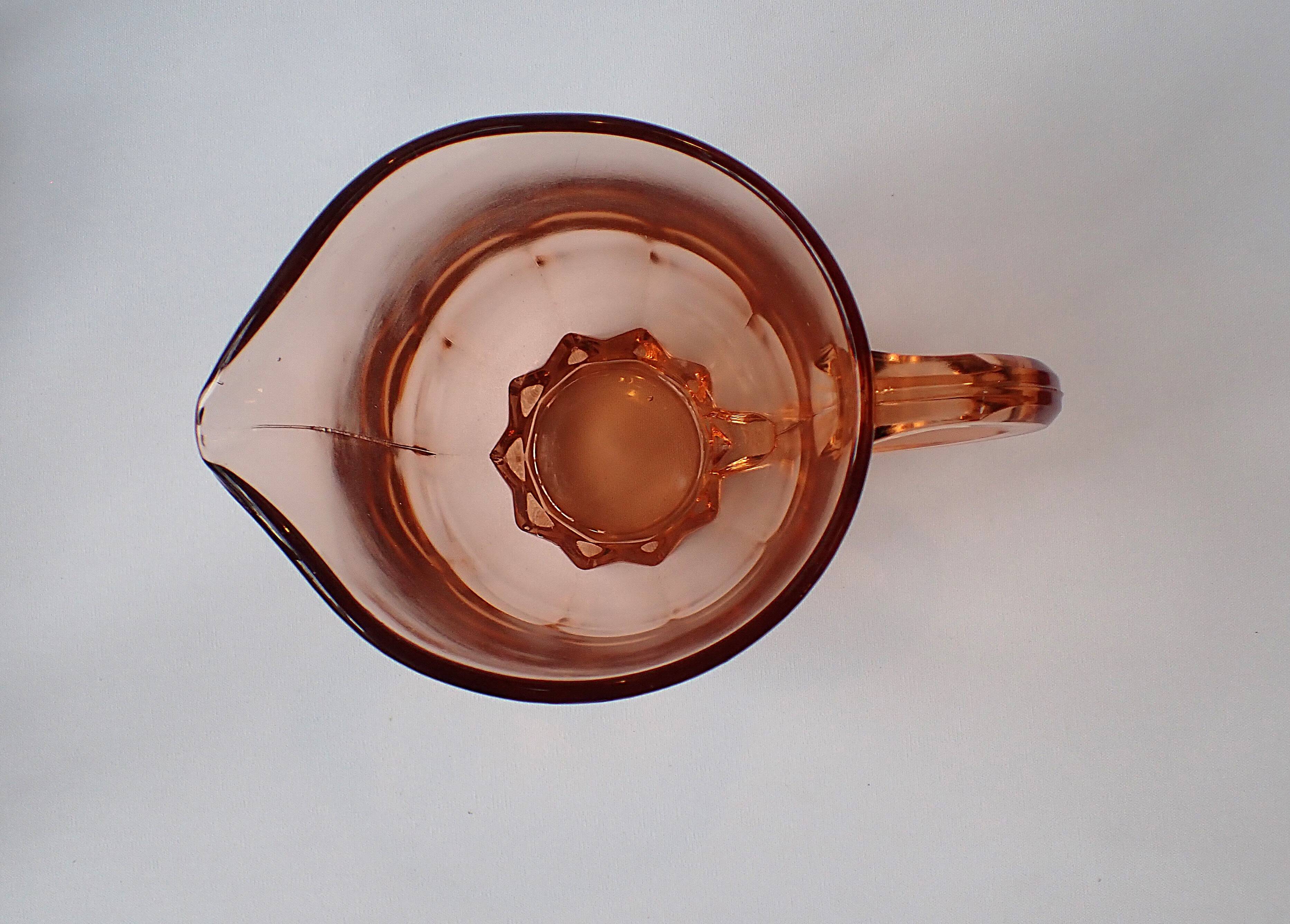 Rosaline glass pitcher - 1950s - Made in France