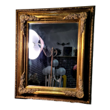 Mirror wood patina gold 58x70