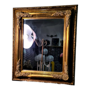 Mirror wood patina gold 58x70