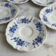 Set of 5 antique Sarreguemines saucers