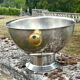 Large Aluminium Champagne Ice Bucket with Gold Tone Handles