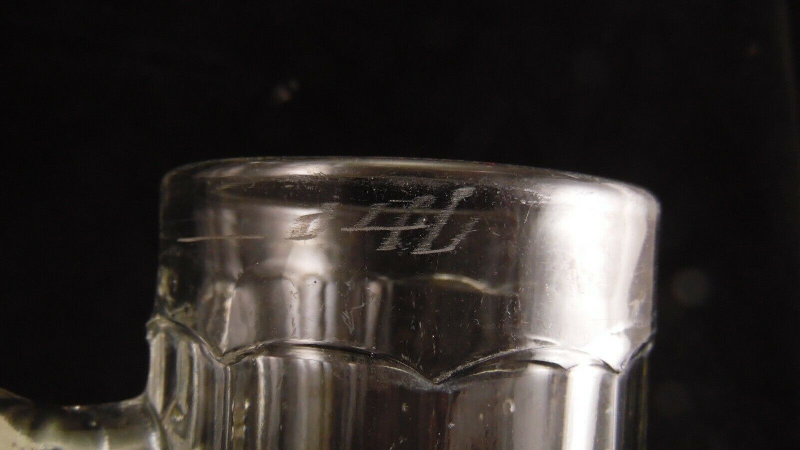 Series of 4 beer mugs of glass-blown bistro era early 20th century