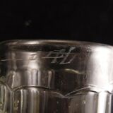 Series of 4 beer mugs of glass-blown bistro era early 20th century