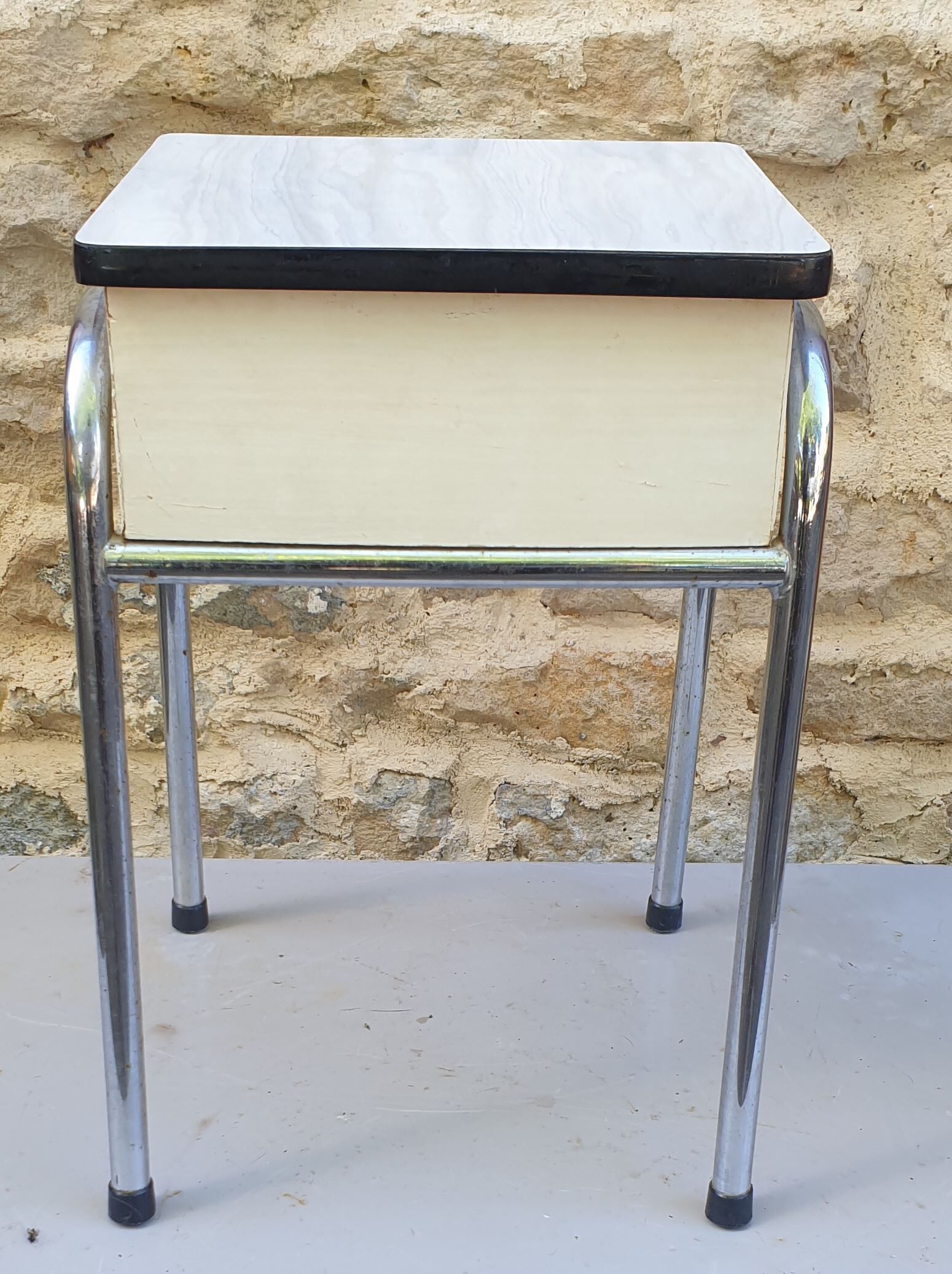 Stool chest formica vintage