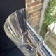 3332 – 4 Large Champagne Flutes – Vintage Cut Crystal, unstamped, these 4 large flutes