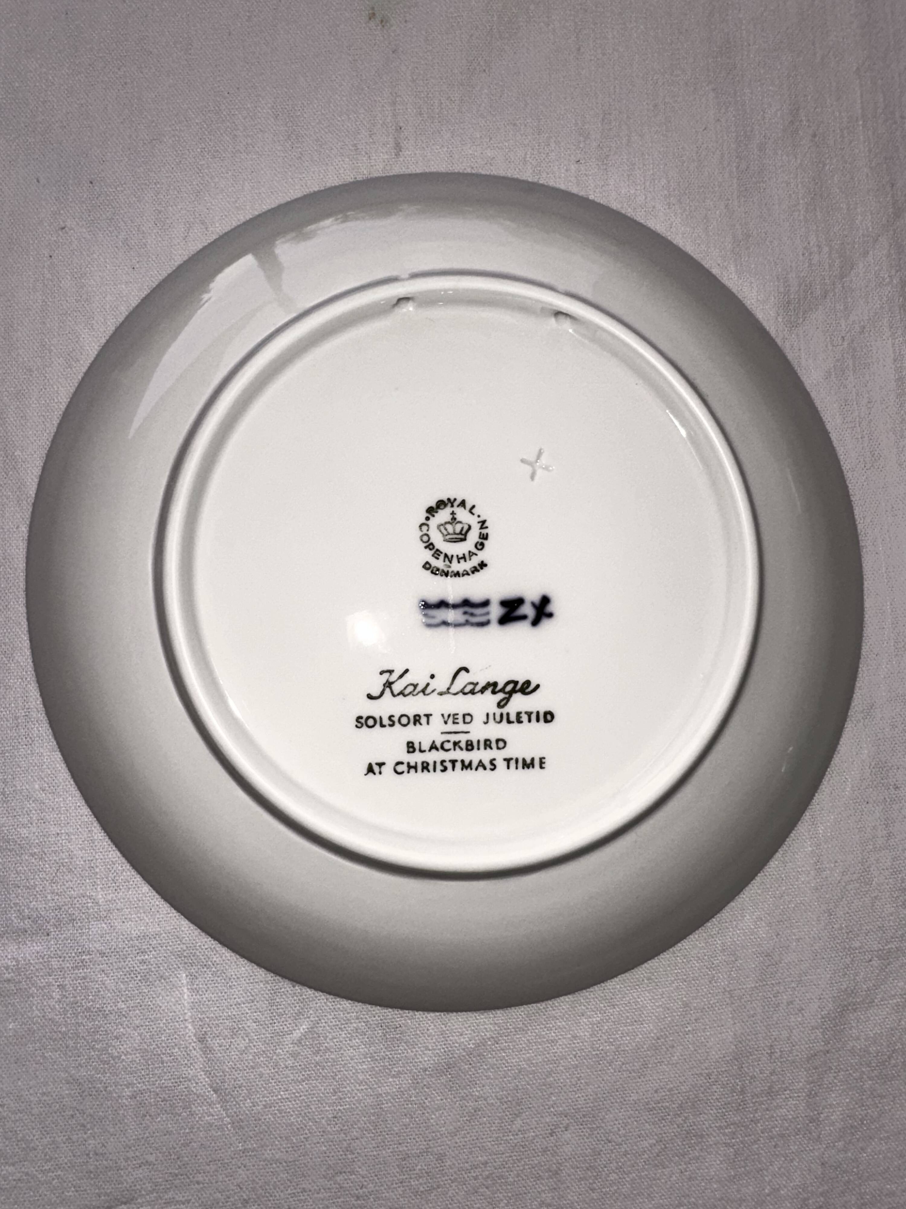 Royal Copenhagen porcelain Christmas plate 1966