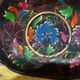 Mid-century hand-painted floral decorative tray / catchall 49 cm / 33 cm