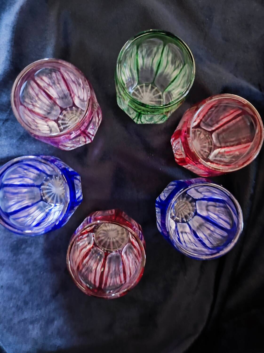 Saint-Louis overlay crystal port liqueur service