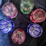 Saint-Louis overlay crystal port liqueur service