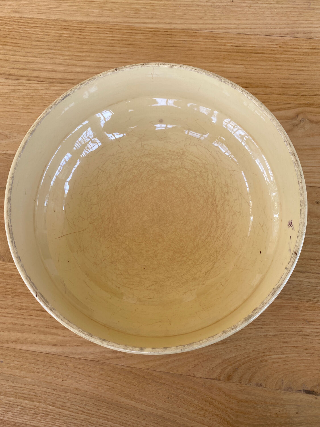 Salad bowl earthenware Sarreguemines model Ginette