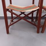 Pair of folding garden armchairs