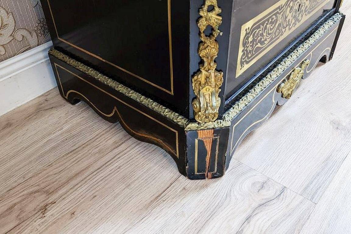 Antique Baroque Revival Inlaid Dresser, 1890s