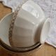 Vintage trio of coffee with milk porcelain in white – Frieze and border do