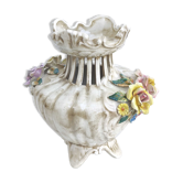 Italian floral vase in Bassano ceramic