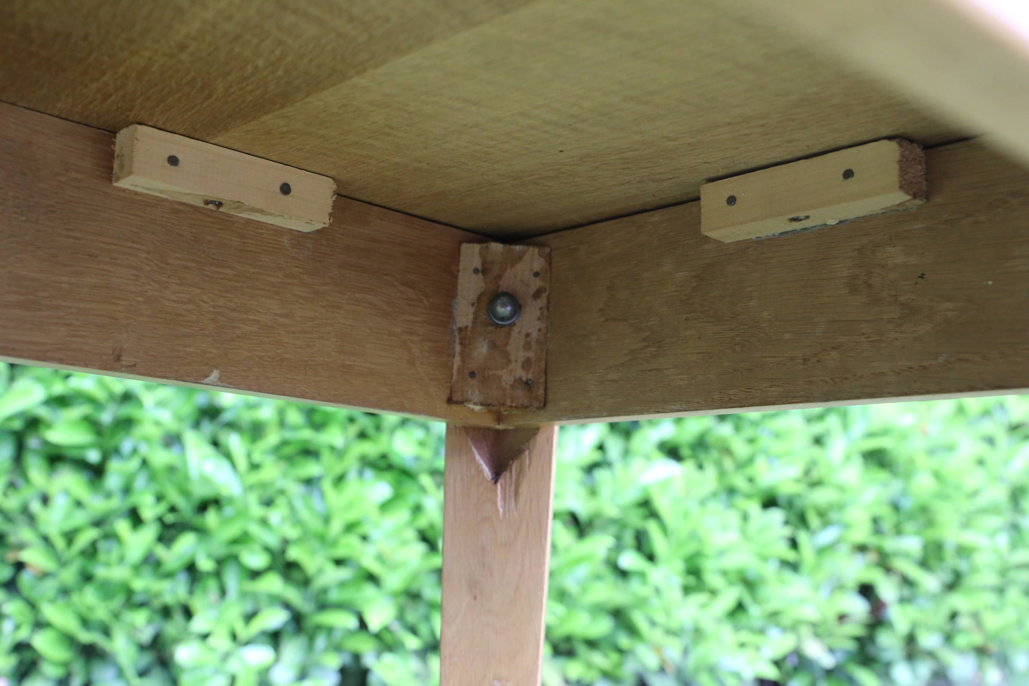 Pretty glass pine table, vintage