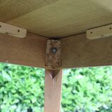 Pretty glass pine table, vintage
