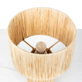 Natural raffia lamp height 42,5cm