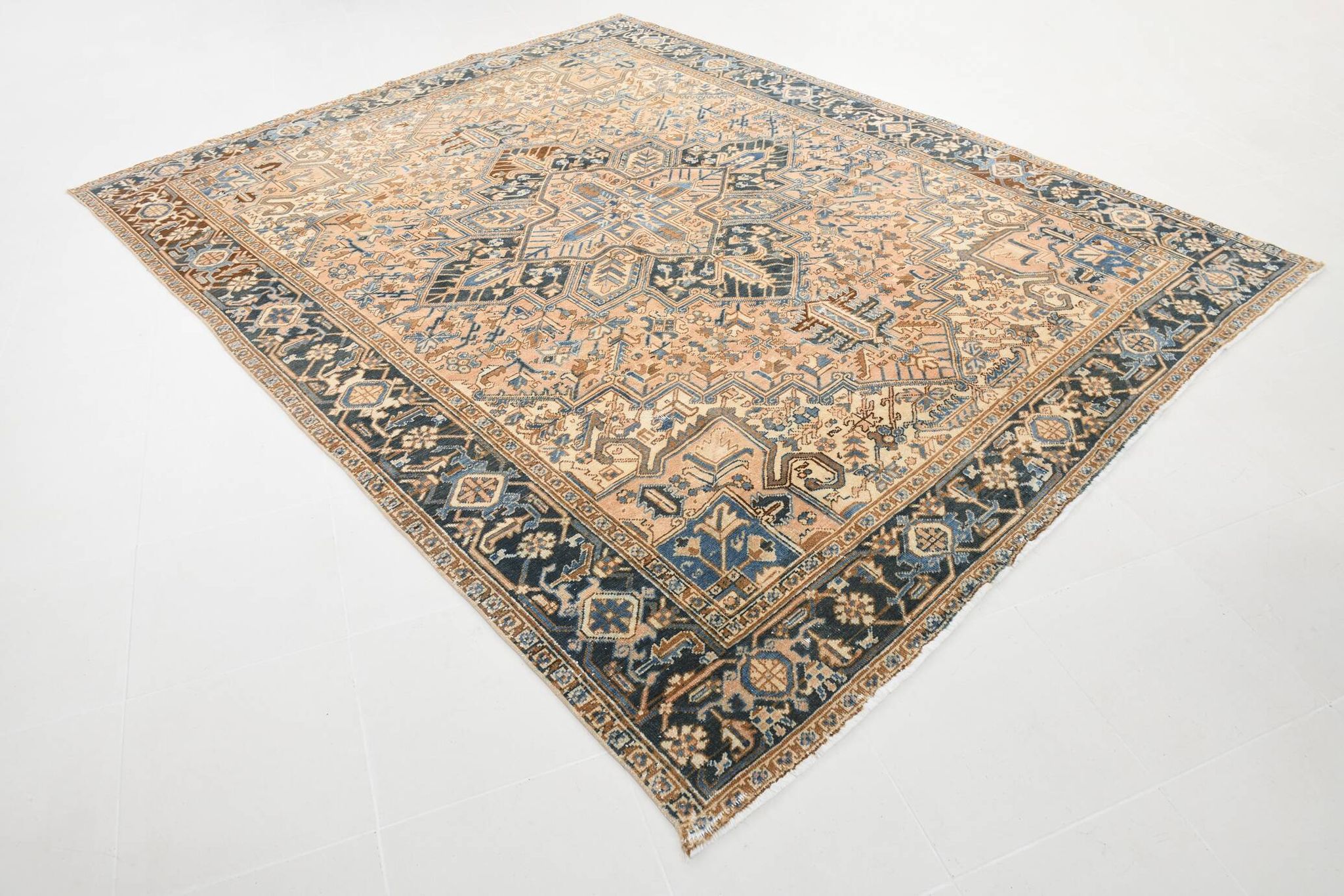 9x11  Pink & Navy Blue Classic Persian Rug, 263x328Cm