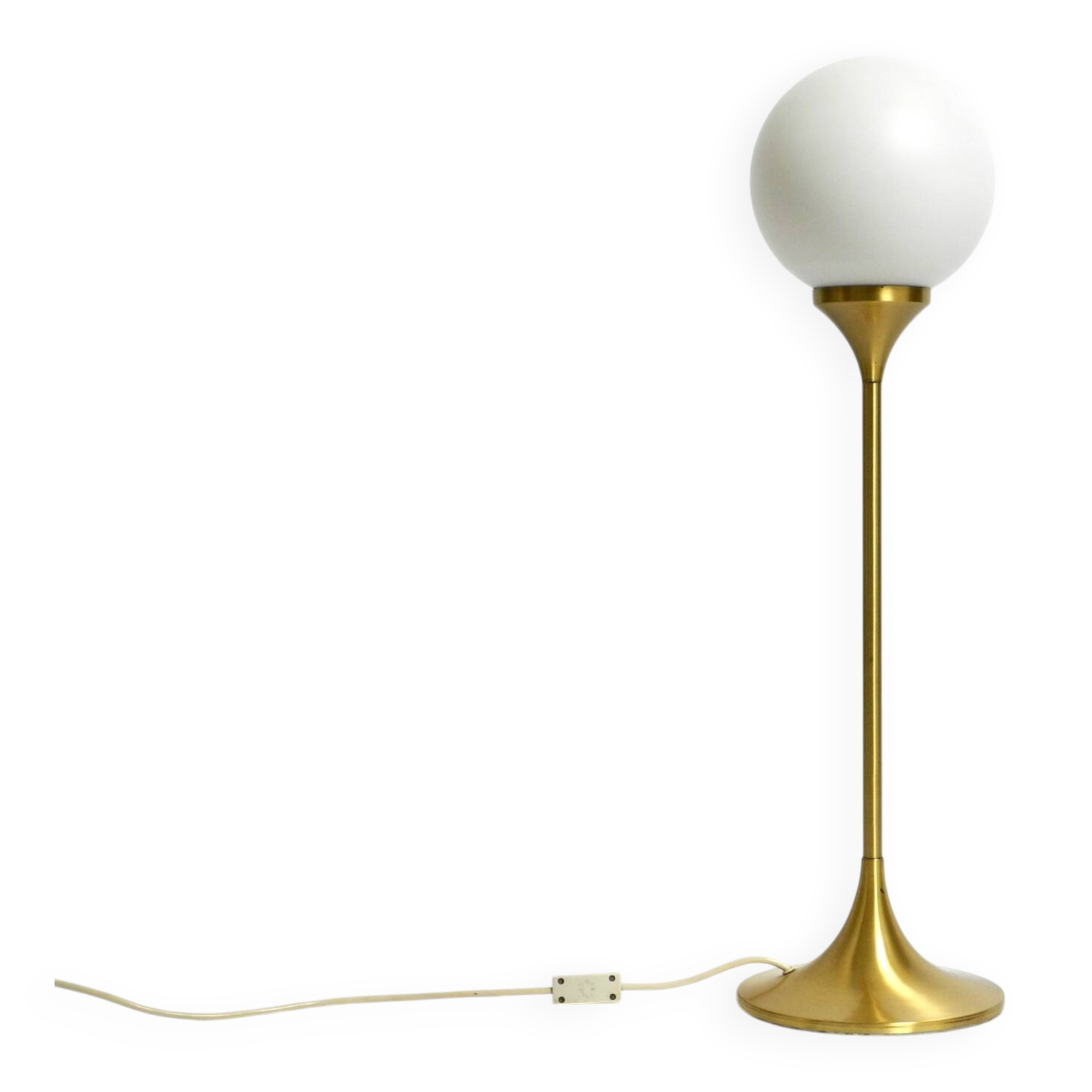 1960s table or floor lamp with a large glass ball from Sölken Leuchten