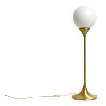 1960s table or floor lamp with a large glass ball from Sölken Leuchten