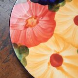 Assiette plate à fleurs colorées