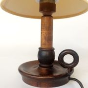 Lampe bougeoir en bois