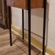 Bedside table, wood and metal, vintage, 60s