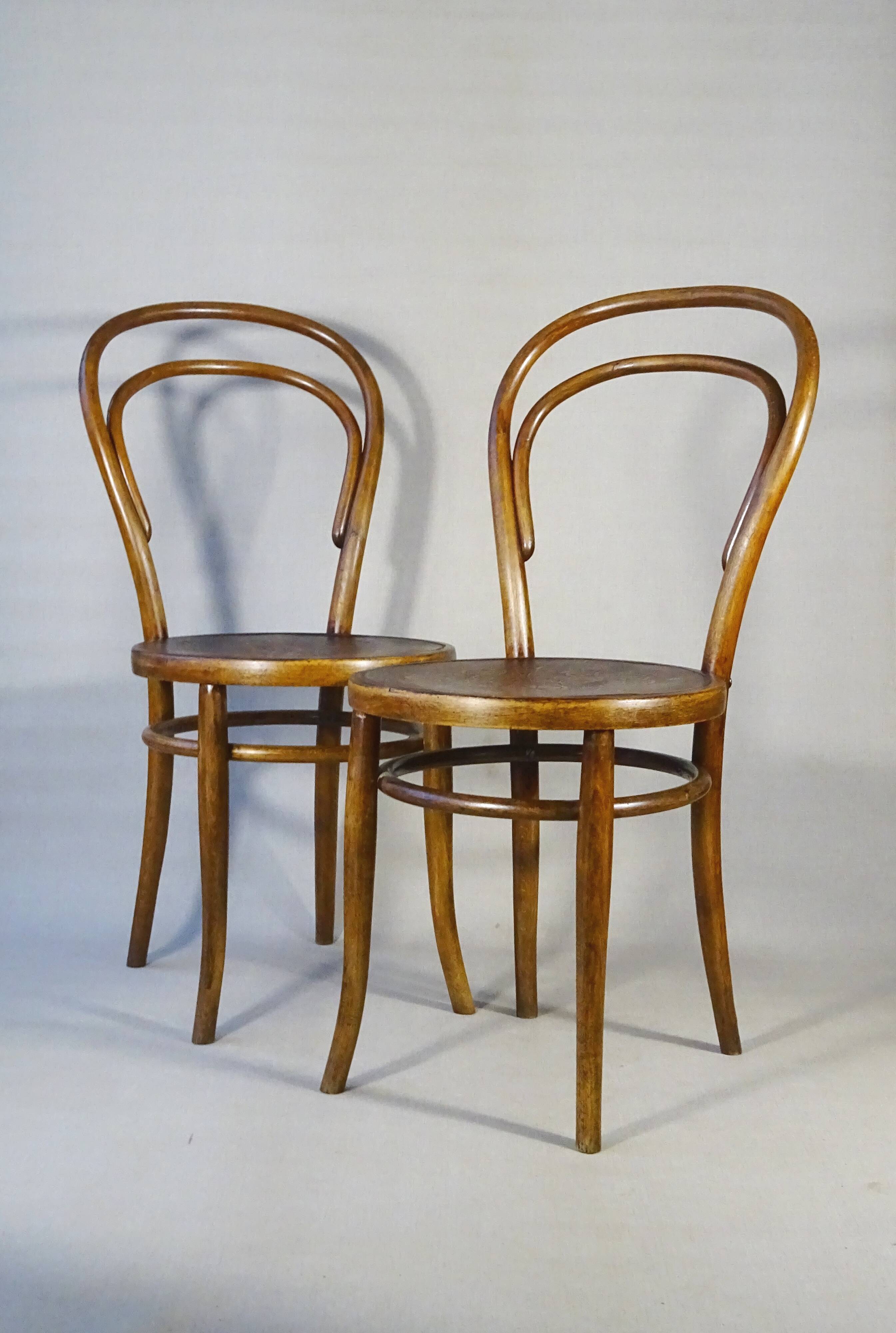 Set of 2 bistro chairs N°14 by Turpe - Germany 1900 -