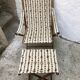 Folding garden chair and his foot rests, folding Napoleon III