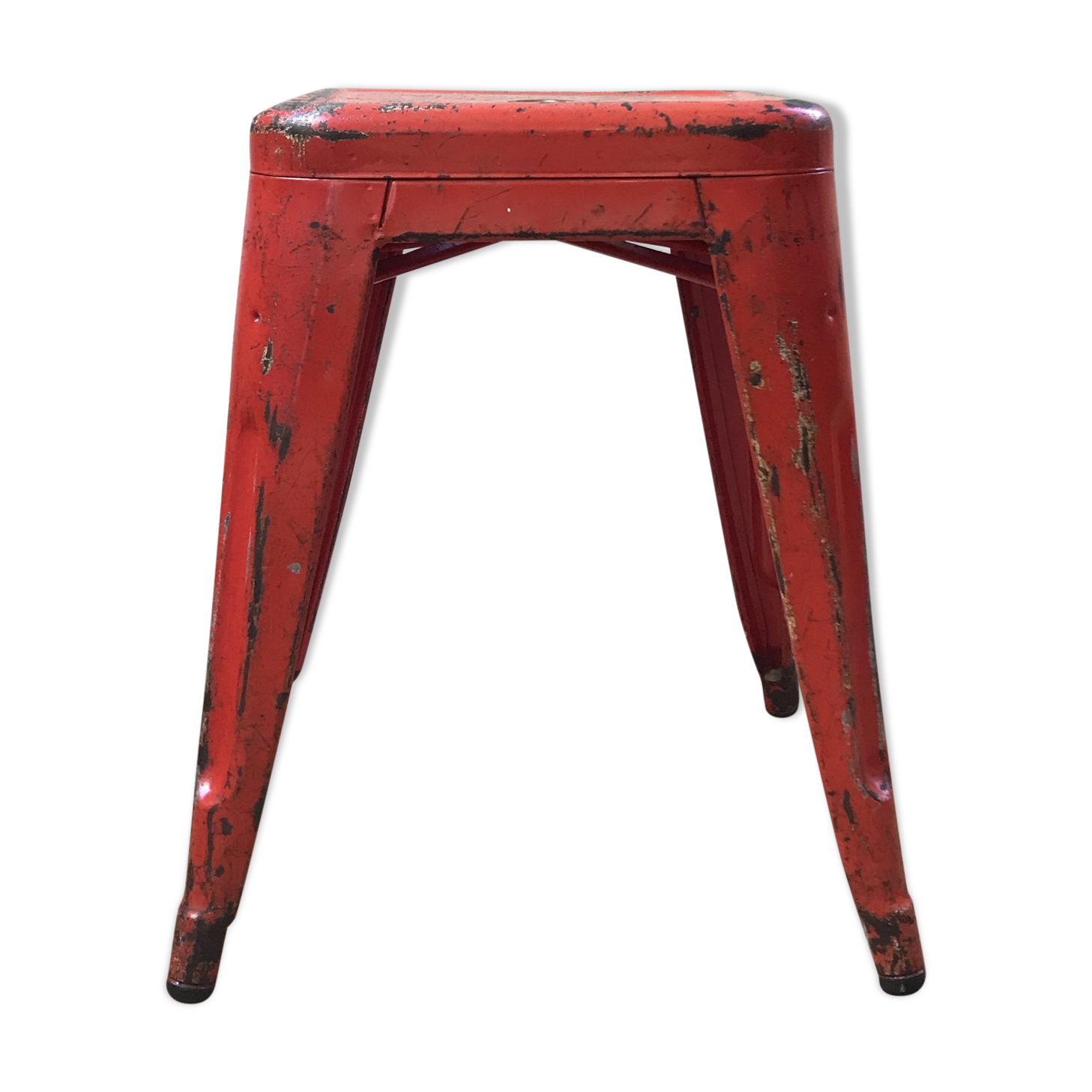 Tolix red metal industrial tab