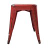 Tabouret industriel Tolix rouge en métal