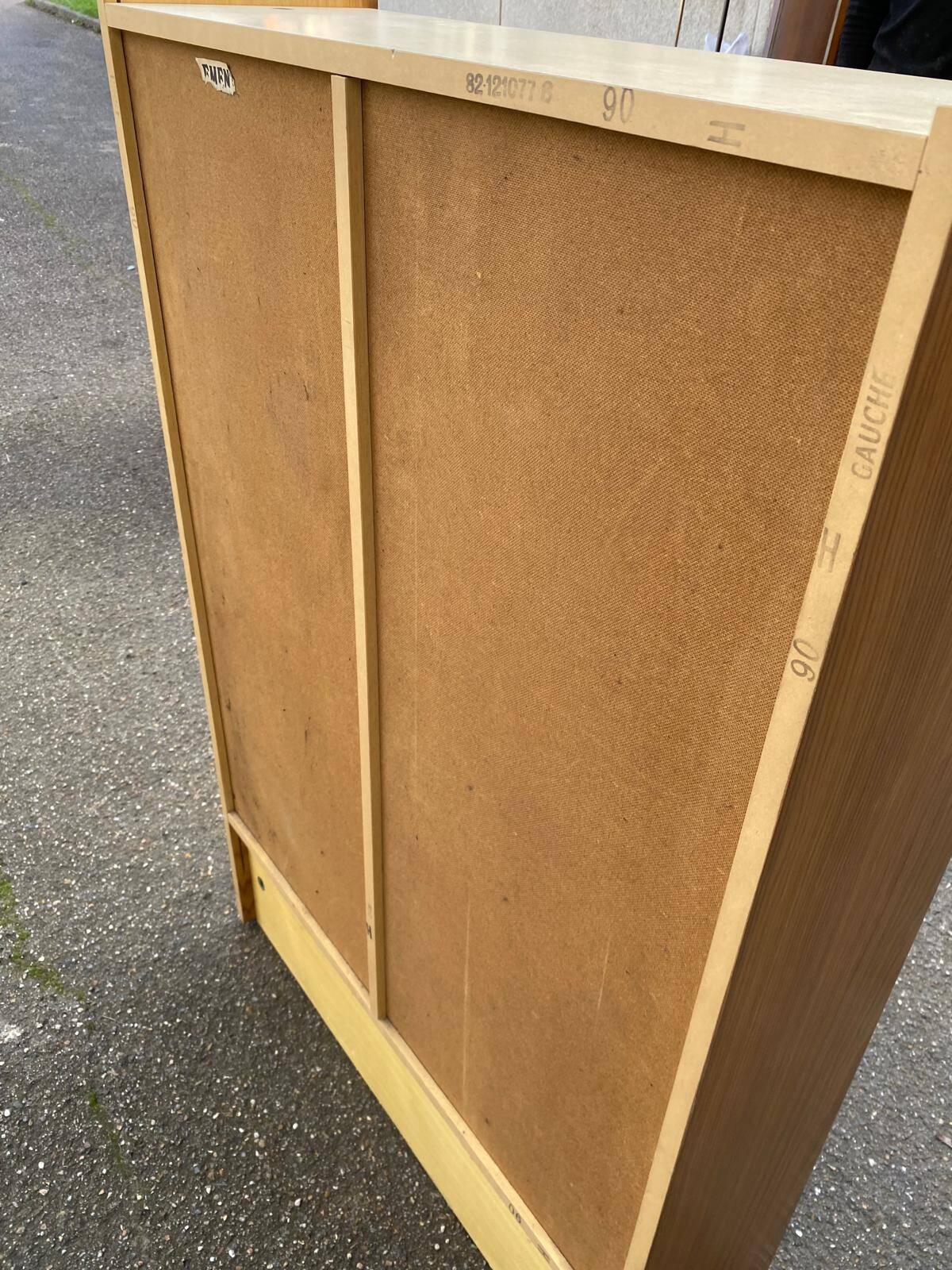 Scandinavian display cabinet, 2 sections, in oak, 1970.