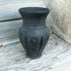 Pitcher in matte and glossy black pottery