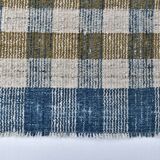 scandinavian kilim 290x190 cm , blue beige and  mustard colour.