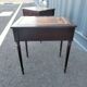 Pair of bedside tables side tables old leather top style louis xvi
