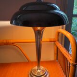 Art deco chrome mushroom lamp