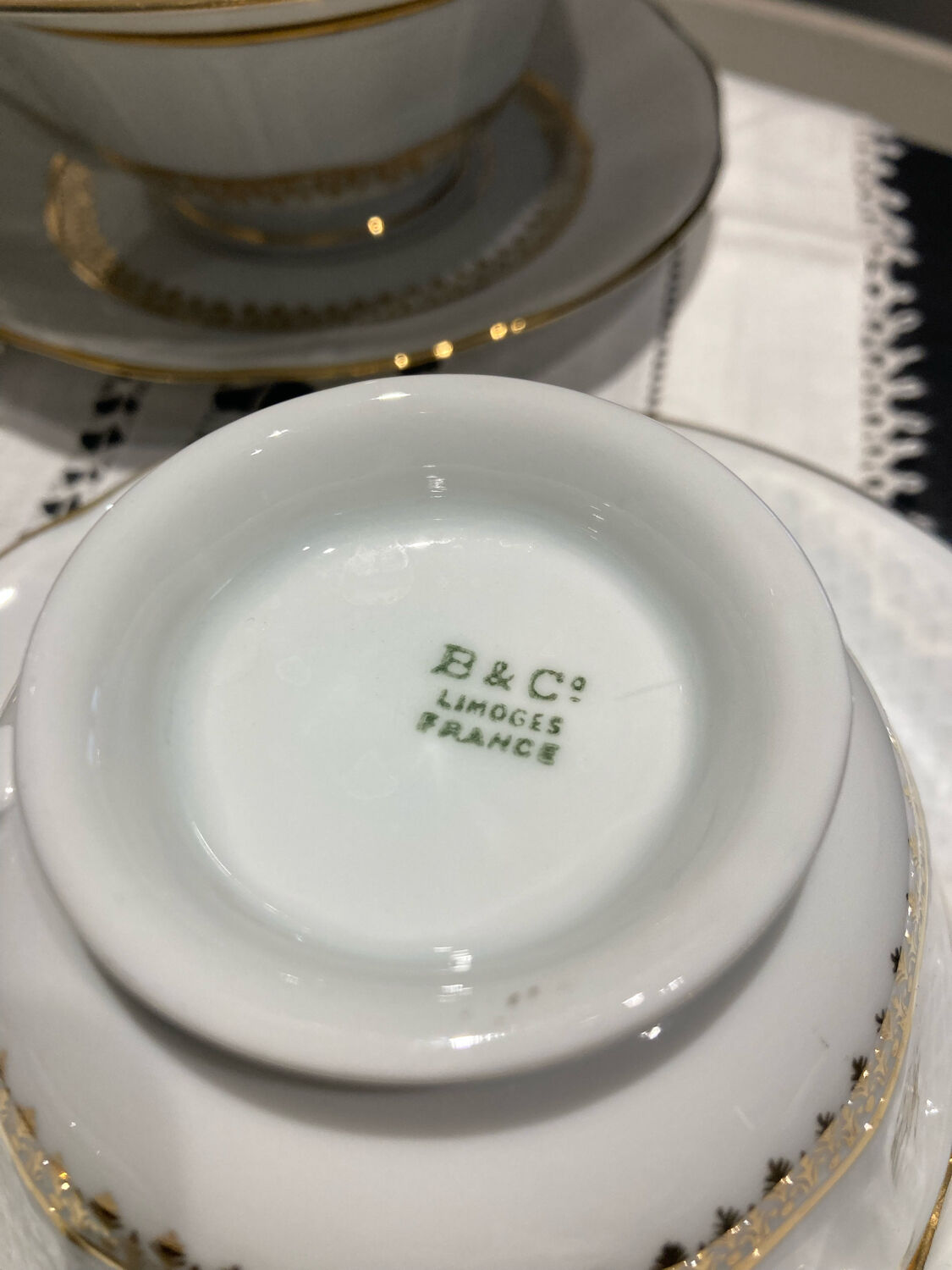 Tasses et sous tasses bernardaud limoges
