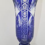 Vase bleu cristallery of lorraine - large model