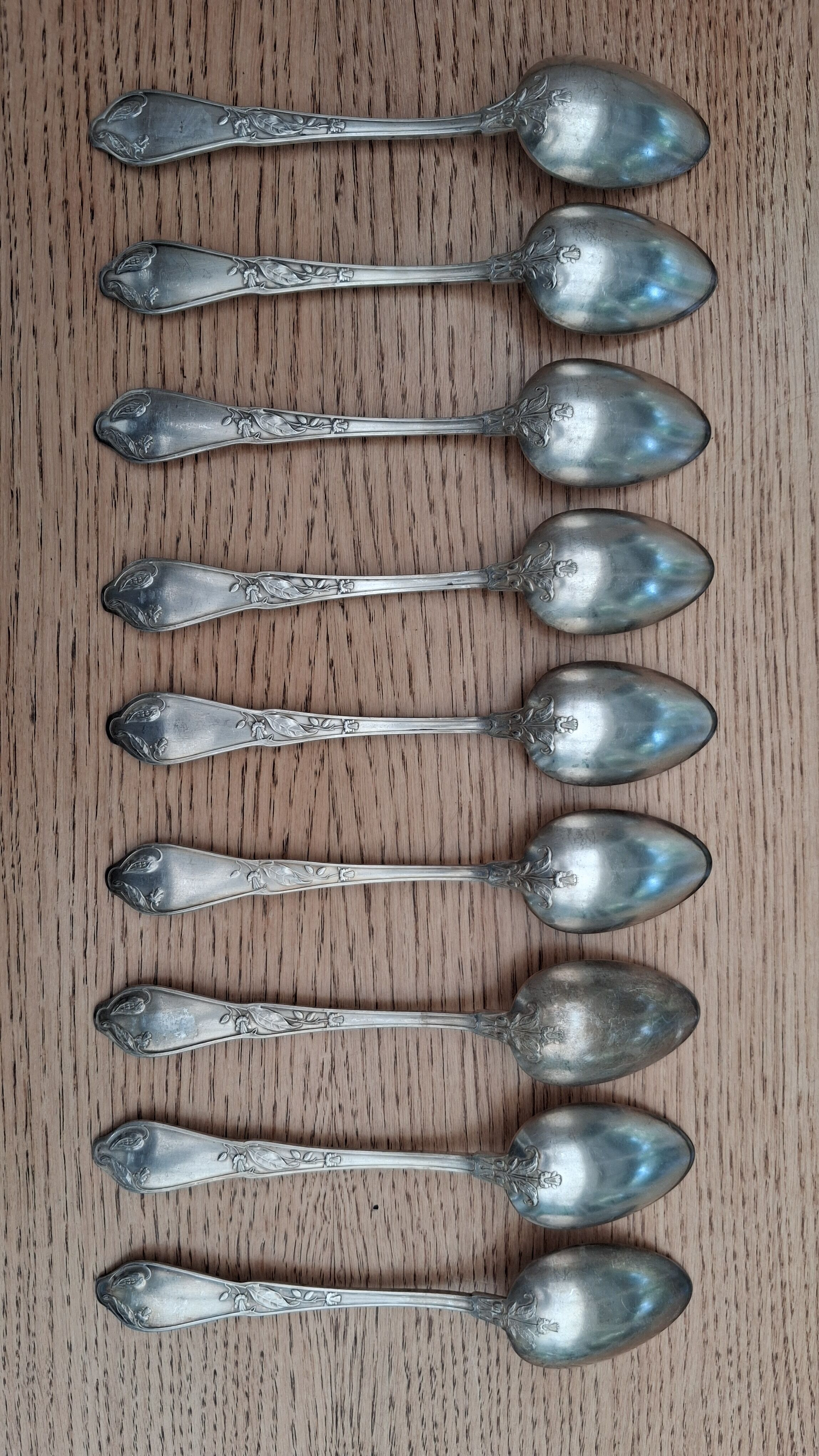 Large Art Nouveau Boulenger cocoa spoons