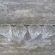 Set of 4 glasses with old feet for liquor