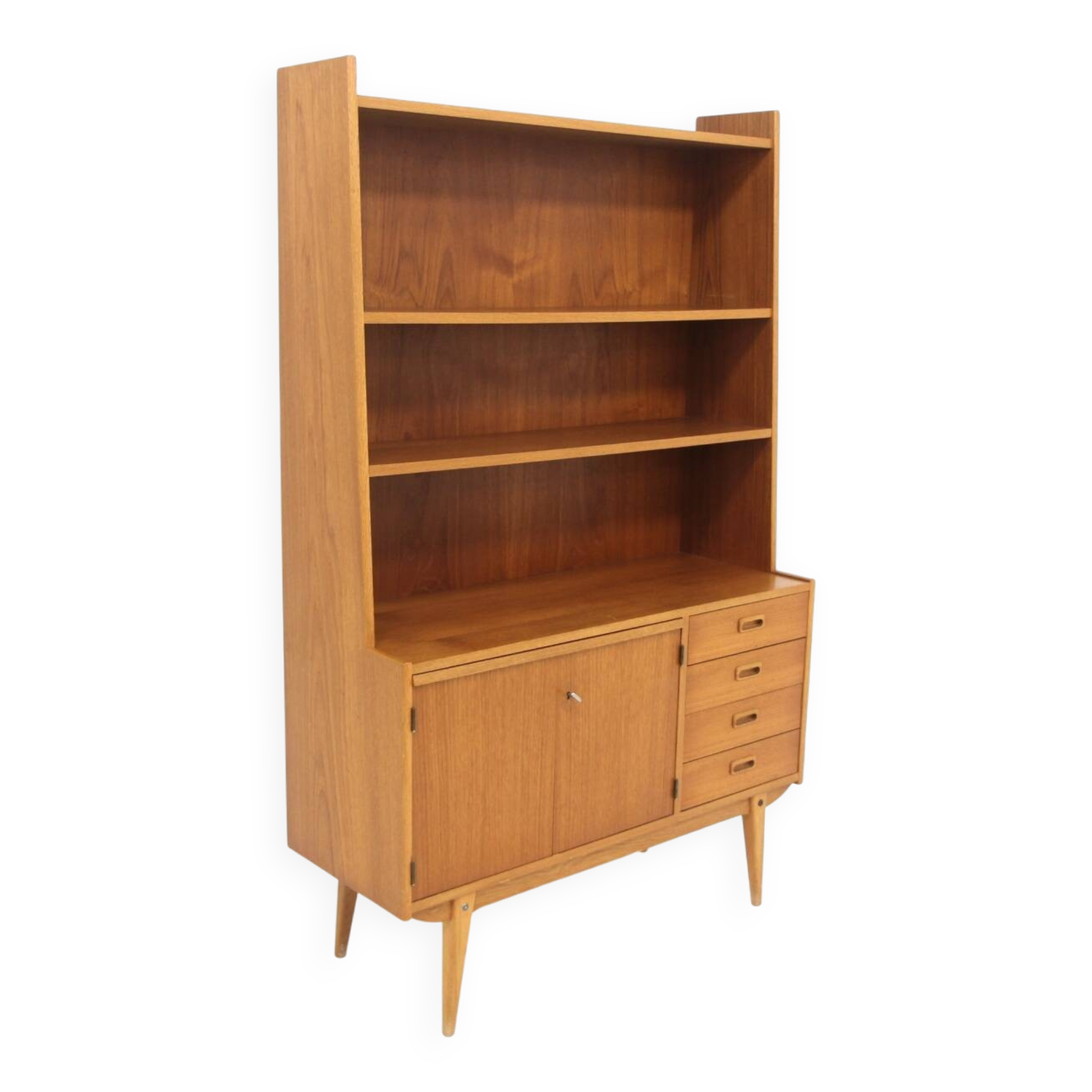 Scandinavian teak and oak secretary, Sweden, 1960