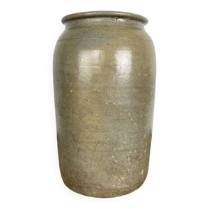 Pot en grès émaillé - gris