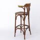 1 Vintage Wooden Irish Pub High Stools with Bentwood Technique 1960s-1970s