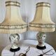 Pair of vintage porcelain lamps