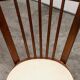 Baumann chair 153 in dark wood and white skai