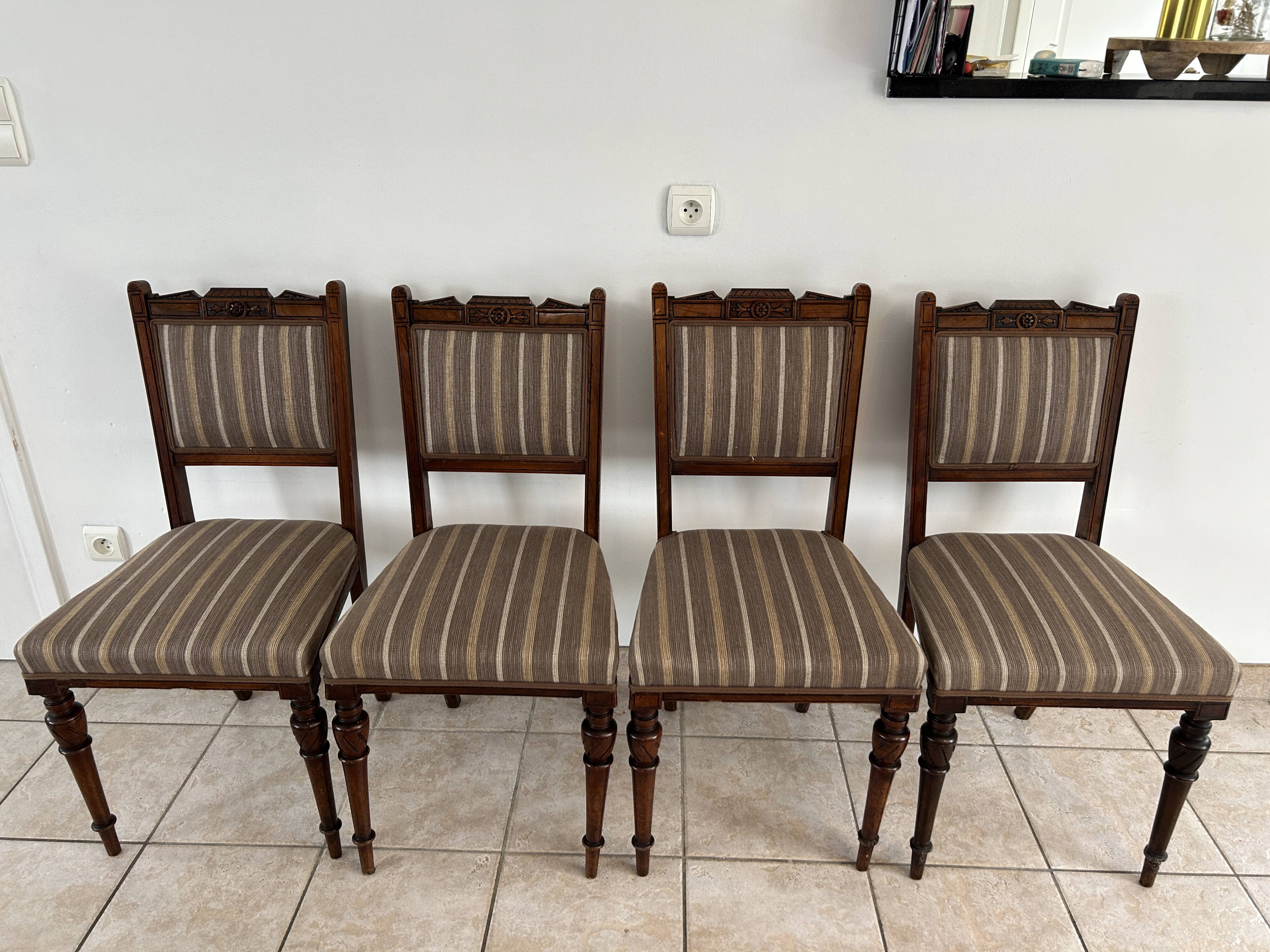 Set of 4 EMPIRE period chairs