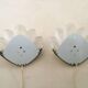 Sconces glass frosted metal golden years 1960-1970