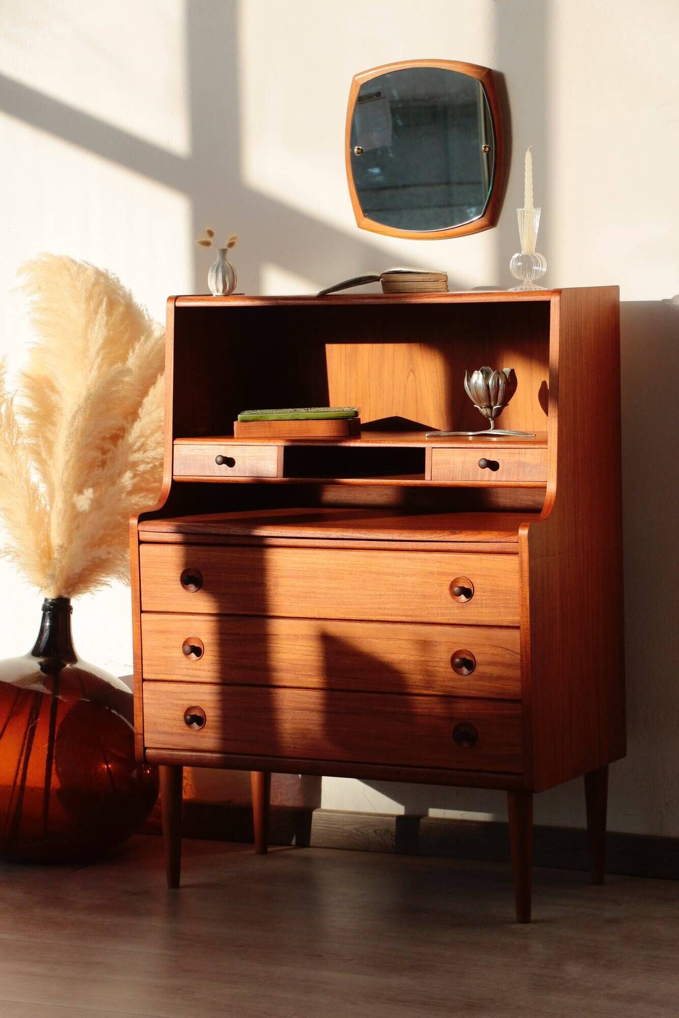 Secrétaire scandinave en teck - MSE Mobler 1960